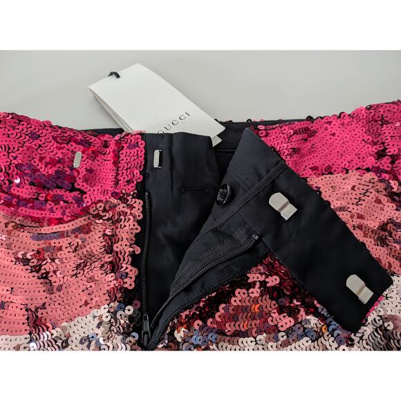 NWT Gucci Sequin Snake Red Straight Leg Pants IT 42 US 6  Luxury Trousers - Picture 8 of 12